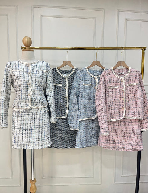 Women Elegant Winter Tweed Sets